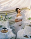 Avelynne Maternity Off-Shoulder Maxi Dress