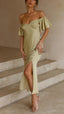 Seraphina Sleeve Off-Shoulder Maxi Dress
