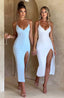 Lysandra Midi Dress - Light Blue
