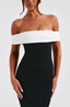 Mirella Midi Dress - Black/White