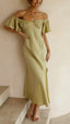 Seraphina Sleeve Off-Shoulder Maxi Dress