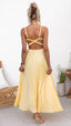 Elarin Pleated V-Neck Maxi Dress
