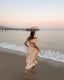 Virelle Off Shoulder Pleated Maxi Dress