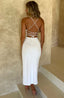 Avaline Midi Dress - White