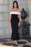Mirella Midi Dress - Black/White