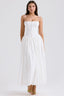 Sylvie White Cotton Midi Sundress