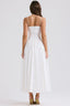 Sylvie White Cotton Midi Sundress