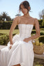 Sylvie White Cotton Midi Sundress