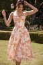 Amorette Midi Sundress - Pink Peony