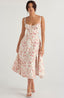 Aurelie Midi Dress - Rose Print
