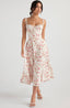 Aurelie Midi Dress - Rose Print